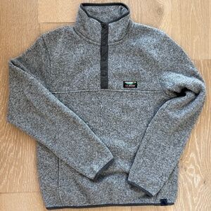 L.L. Bean Grey Fleece Pullover